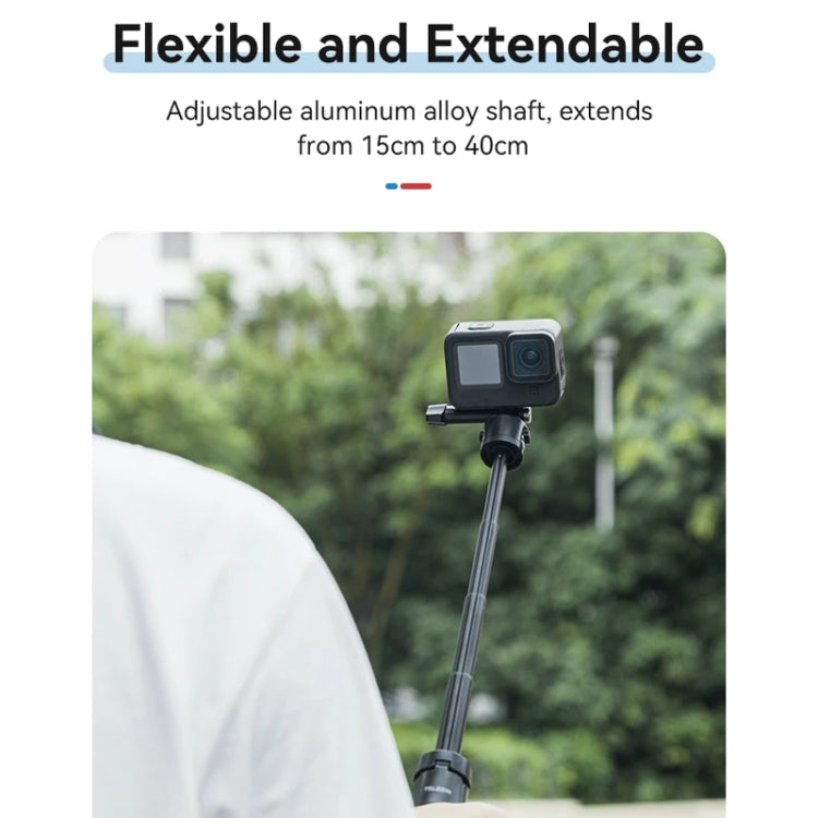 TELESIN Mini Selfie Stick Quick Release Tripod 15-40cm Adjustable Bracket For Sports Camera - free shipping - PMC TechLife - Order now!