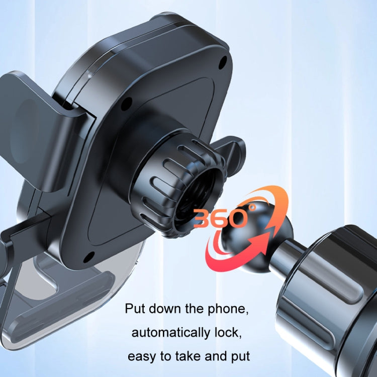 Car Suction Cup Dashboard Automatic Lock Mobile Phone Holder, Style: Glossy Telescopic Base - Universal Car Holders by PMC Jewellery | Online Shopping South Africa | PMC Jewellery | Buy Now Pay Later Mobicred