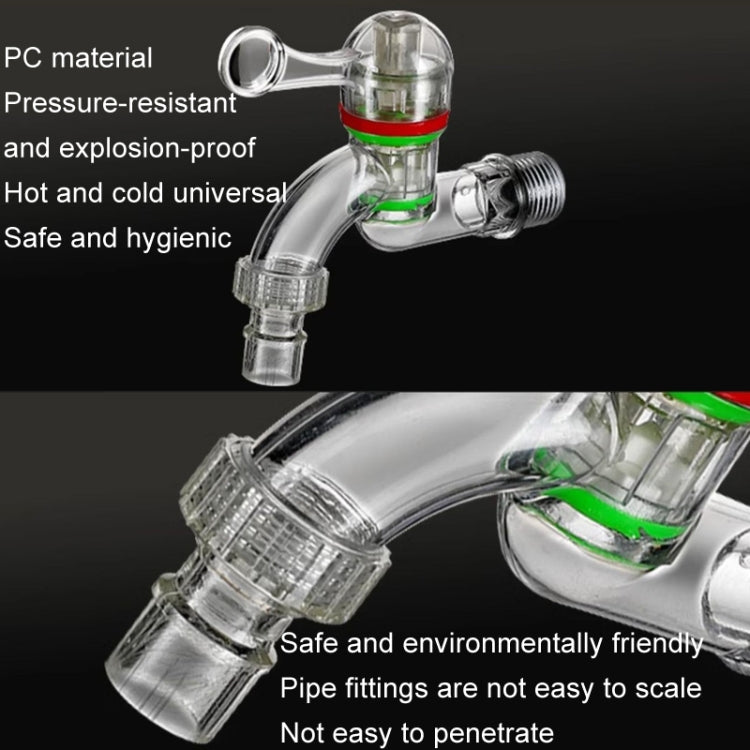 2pcs 6-points 25mm Plastic Transparent Faucet Household Anti-freezing Water Catch Hose - Faucets & Accessories by PMC TechLife | Online Shopping South Africa | PMC TechLife | Buy Now Pay Later Mobicred