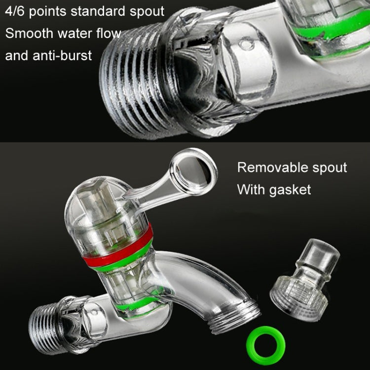 2pcs 6-points 25mm Plastic Transparent Faucet Household Anti-freezing Water Catch Hose - Faucets & Accessories by PMC TechLife | Online Shopping South Africa | PMC TechLife | Buy Now Pay Later Mobicred