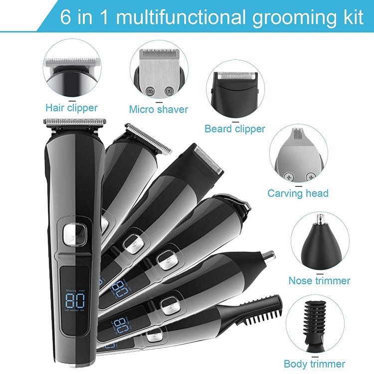6 in 1 Men Waterproof Electric Hair Trimmer Kit Nose Trimmer, Mustache Trimmer Body Shaver 8988 - free shipping - PMC TechLife - Order now!