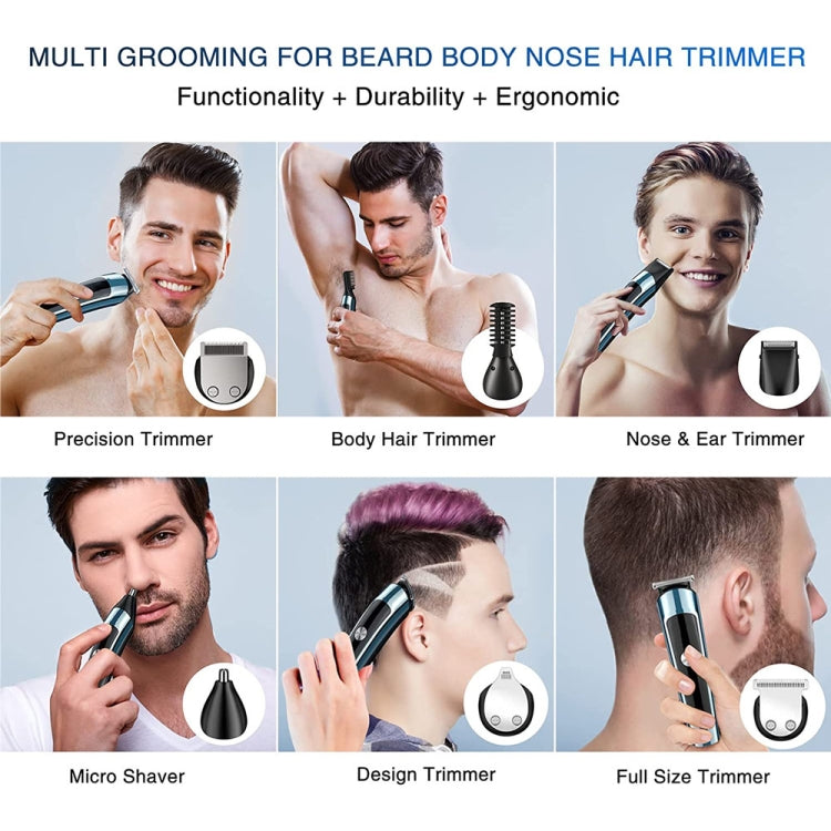 6 in 1 Men Waterproof Electric Hair Trimmer Kit Nose Trimmer, Mustache Trimmer Body Shaver 8988 - free shipping - PMC TechLife - Order now!