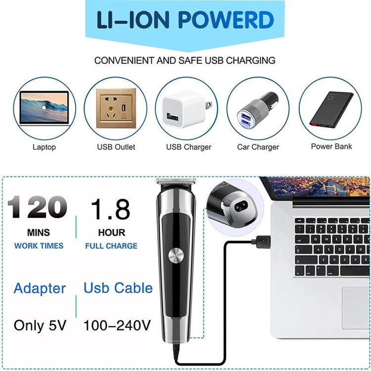 6 in 1 Men Waterproof Electric Hair Trimmer Kit Nose Trimmer, Mustache Trimmer Body Shaver 8688 - Hair Trimmer by PMc TechLife | Online Shopping South Africa | PMc TechLife | Buy Now Pay Later Mobicred