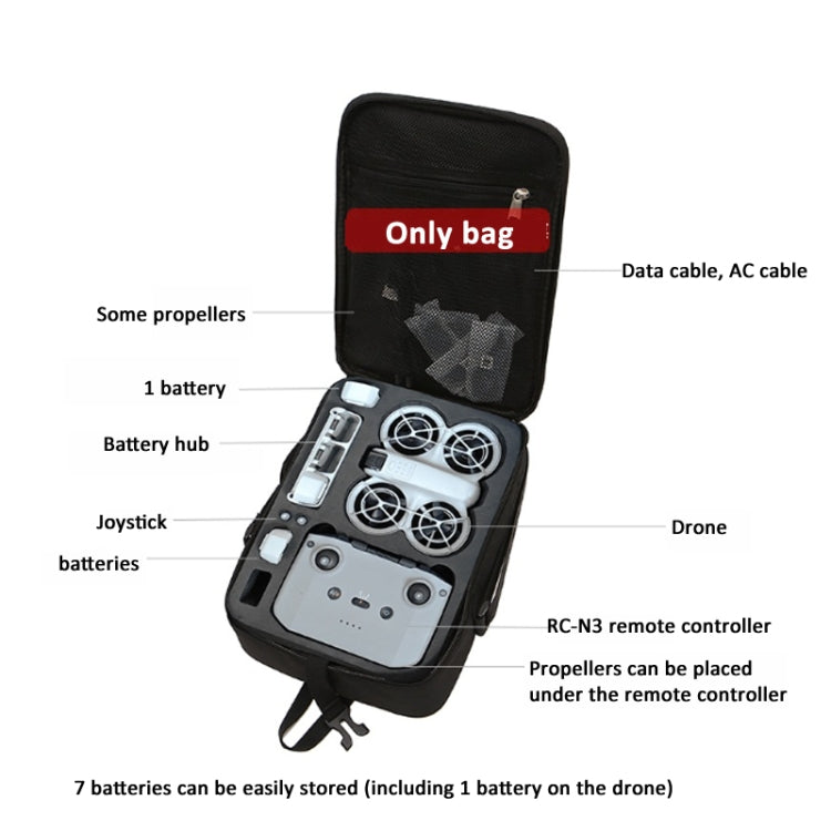 For DJI Neo Fly More Combo BKANO Storage Bag Portable Shoulder Bag With 2 Front Pockets - free shipping - PMC TechLife - Order now!