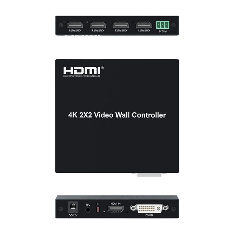 4K 2x2 HDMI Video HD Splice Support HDMI / DVI Input 4CH HDMI Output US Plug - Splitter by PMC Jewellery | Online Shopping South Africa | PMC Jewellery | Buy Now Pay Later Mobicred