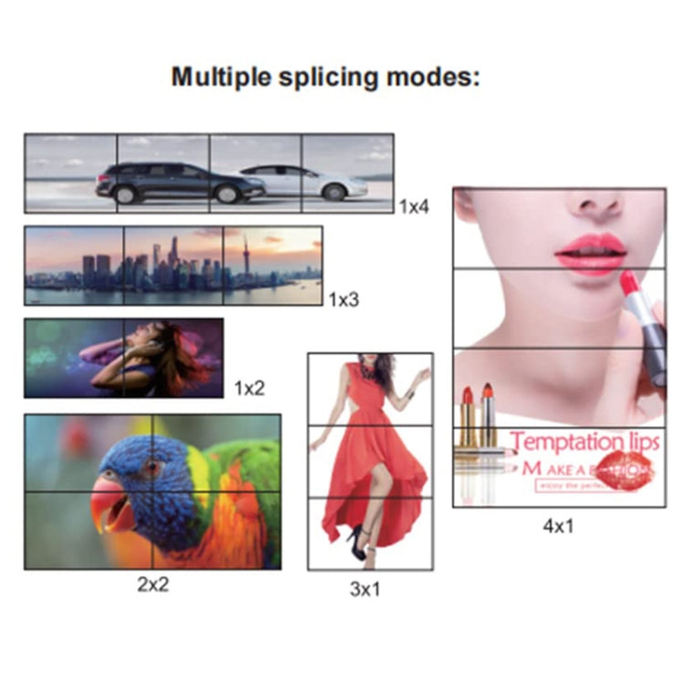 4K 2x2 HDMI Video HD Splice Support HDMI / DVI Input 4CH HDMI Output US Plug - Splitter by PMC Jewellery | Online Shopping South Africa | PMC Jewellery | Buy Now Pay Later Mobicred