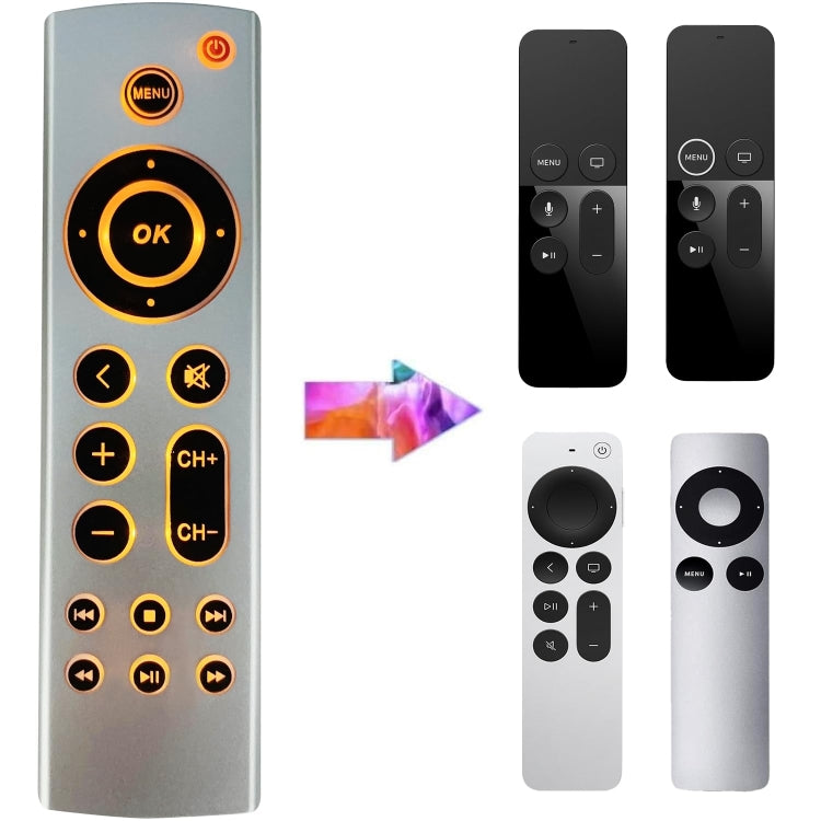 For Apple TV Remote Control 4K / HD A2169 A1842 A1625 Backlight Style Without Voice - TV by PMc TechLife | Online Shopping South Africa | PMc TechLife | Buy Now Pay Later Mobicred