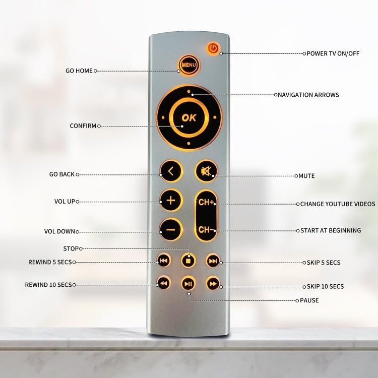 For Apple TV Remote Control 4K / HD A2169 A1842 A1625 Backlight Style Without Voice - TV by PMc TechLife | Online Shopping South Africa | PMc TechLife | Buy Now Pay Later Mobicred