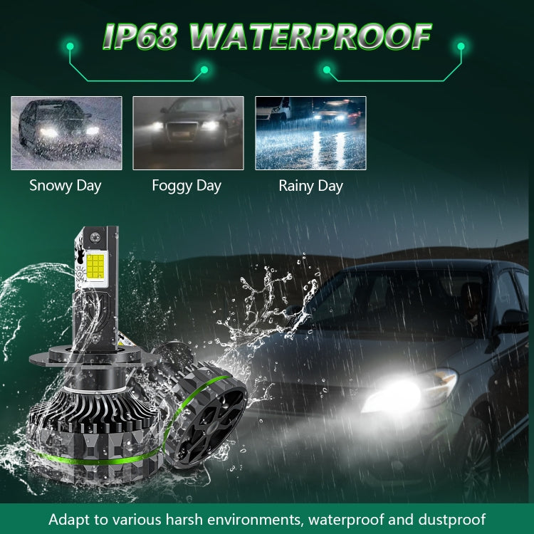 Pair 150W Four Copper Tube 24 LED Spotlight Car Headlight, Bulb: H7 - LED Headlamps by PMC Jewellery | Online Shopping South Africa | PMC Jewellery | Buy Now Pay Later Mobicred