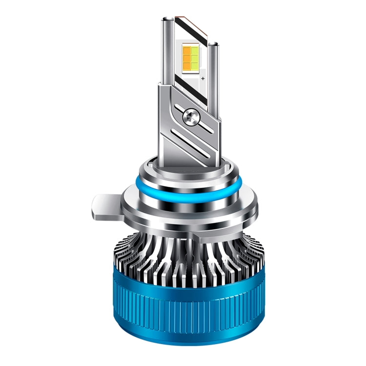 50W Three-color LED Double Copper Tube Aluminum Alloy Headlight, Bulb: 9012 - free shipping - PMC Jewellery - Order now!