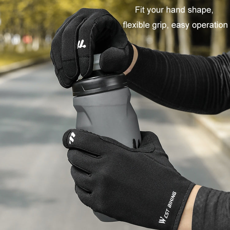WEST BIKING Cycling Anti-slip Breathable Touch Screen Gloves, Size: M(Black) - free shipping - PMC TechLife - Order now!
