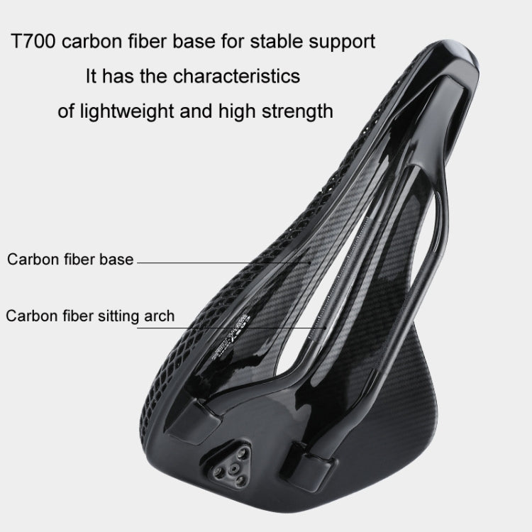 WEST BIKING Road Bicycle Carbon Fiber Ultralight Breathable Seat(Black) - free shipping - PMc TechLife - Order now!
