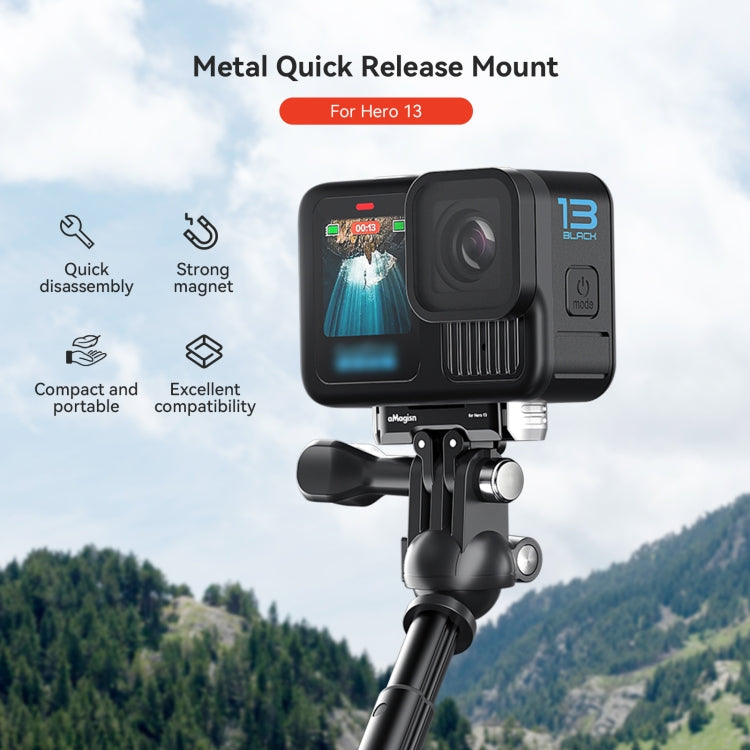 For GoPro HERO13 Black aMagisn Metal Magnetic Quick Release Base Dual Interface Adapter - free shipping - PMC TechLife - Order now!