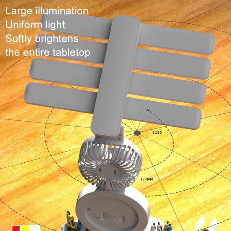 4 Heads Horizontal LED Eye-Care Table Lamp Children Study Desktop Reading Light With Pen Holder, Style: Clock Plug Power - Desk Lamps by PMc TechLife | Online Shopping South Africa | PMc TechLife | Buy Now Pay Later Mobicred