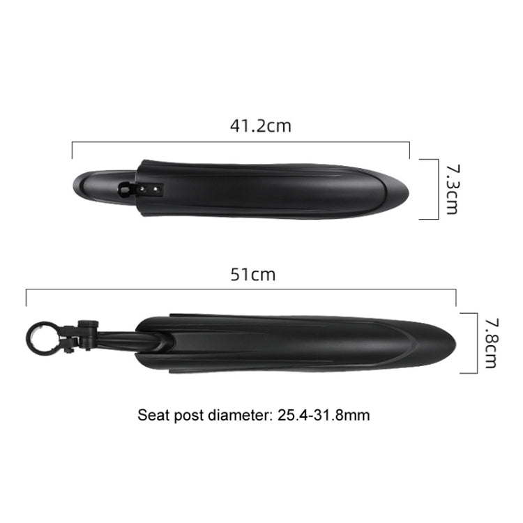 08CY0007 Bike Fenders Set Widen Lengthen Bicycle MTB Front Rear Quick Release Mudguard - Mudguards by PMc TechLife | Online Shopping South Africa | PMc TechLife | Buy Now Pay Later Mobicred