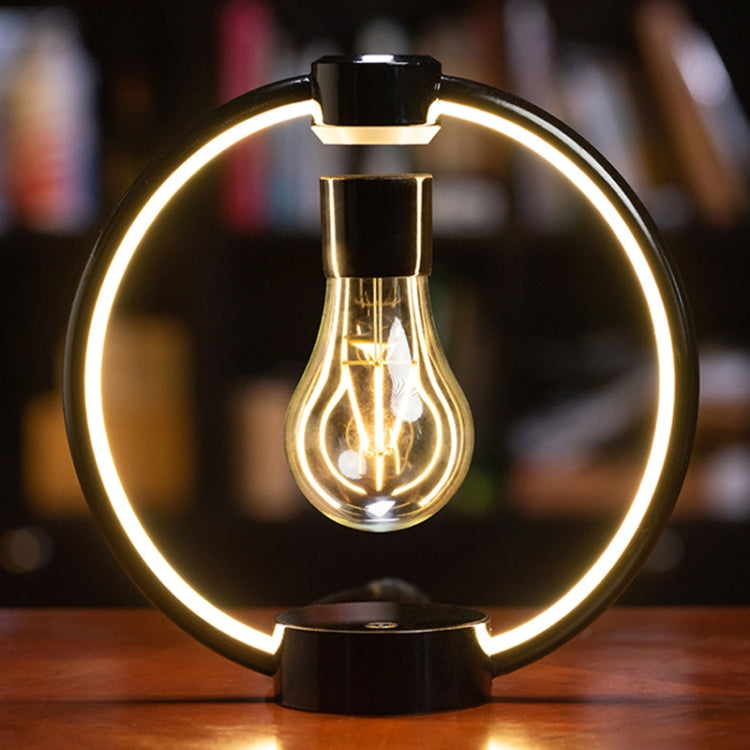 Magnetic Levitation Light Bulb Table Lamp Desktop Ambient Luminous Night Light, Specification: EU Plug(Black) - Night Lights by PMc TechLife | Online Shopping South Africa | PMc TechLife | Buy Now Pay Later Mobicred