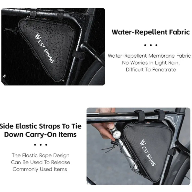 WEST BIKING Bicycle Crossbar Triangle Bag Cycling Equipment Tool Bag(Black) - free shipping - PMC TechLife - Order now!