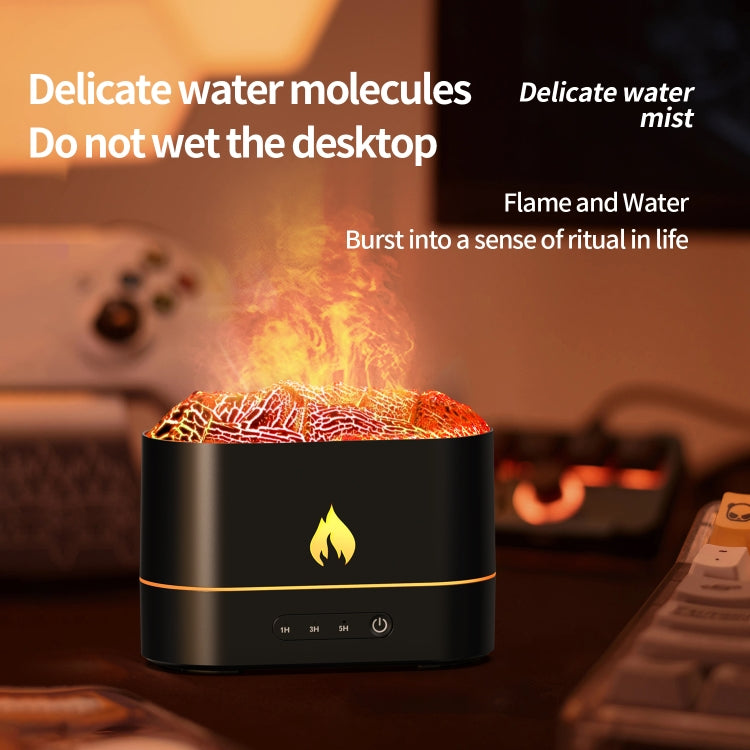 HX853B USB Plug-In Colorful Flame Lighting Effect Aromatherapy Humidifier(Black) - Air Purifiers & Accessories by PMc TechLife | Online Shopping South Africa | PMc TechLife | Buy Now Pay Later Mobicred