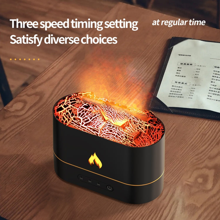 HX853B USB Plug-In Colorful Flame Lighting Effect Aromatherapy Humidifier(Black) - Air Purifiers & Accessories by PMc TechLife | Online Shopping South Africa | PMc TechLife | Buy Now Pay Later Mobicred