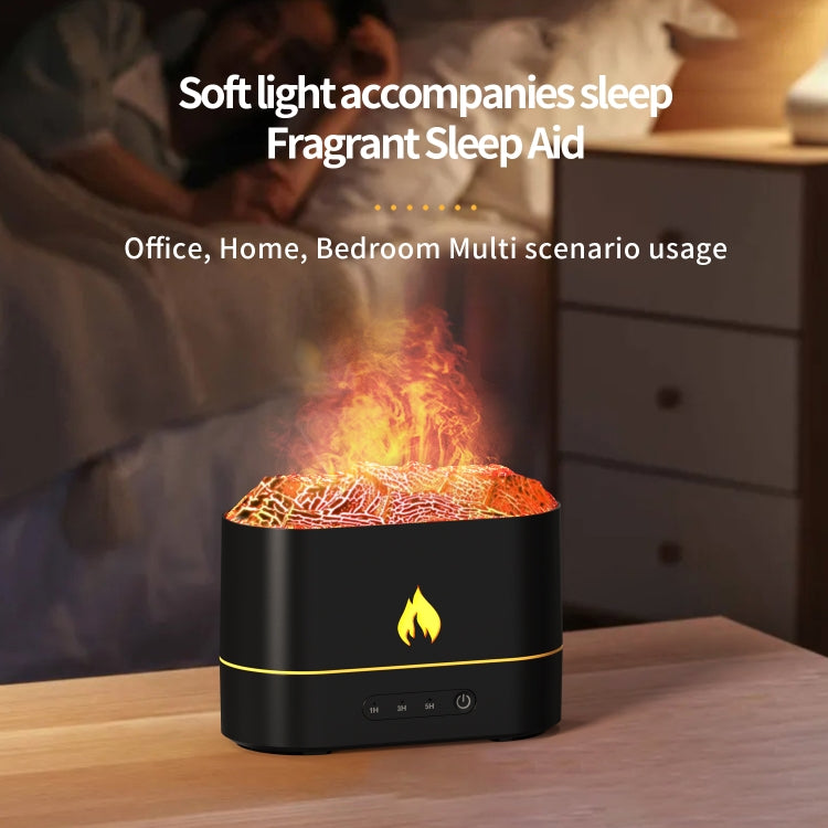 HX853B USB Plug-In Colorful Flame Lighting Effect Aromatherapy Humidifier(Black) - Air Purifiers & Accessories by PMc TechLife | Online Shopping South Africa | PMc TechLife | Buy Now Pay Later Mobicred