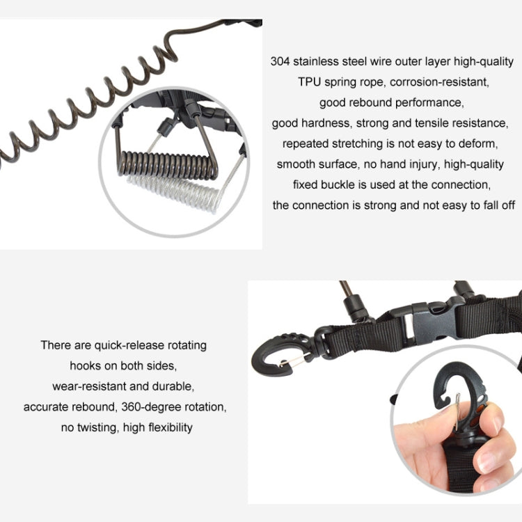 Diving Camera TPU Spring Steel Wire Retractable Anti-lost Rope, Color: Transparent Black - free shipping - PMC TechLife - Order now!