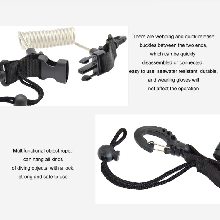 Diving Camera TPU Spring Steel Wire Retractable Anti-lost Rope, Color: Transparent Black - free shipping - PMC TechLife - Order now!