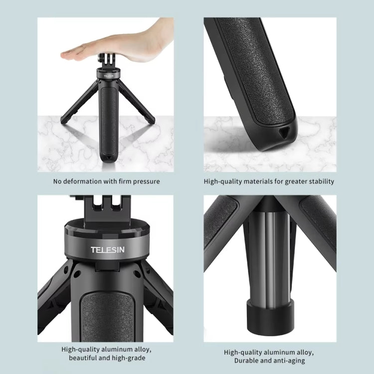 TELESIN  Universal Mini Desktop Selfie Tripod for Sports Camera 13.4-25.5cm Height Adjustable - free shipping - PMC TechLife - Order now!