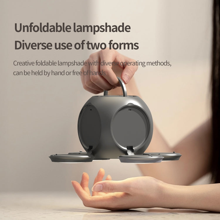 HX123 Handheld Folding Flashlight Camping Light Portable Outdoor Wireless Atmosphere Light(Gray) - Camping Lighting by PMc TechLife | Online Shopping South Africa | PMc TechLife | Buy Now Pay Later Mobicred