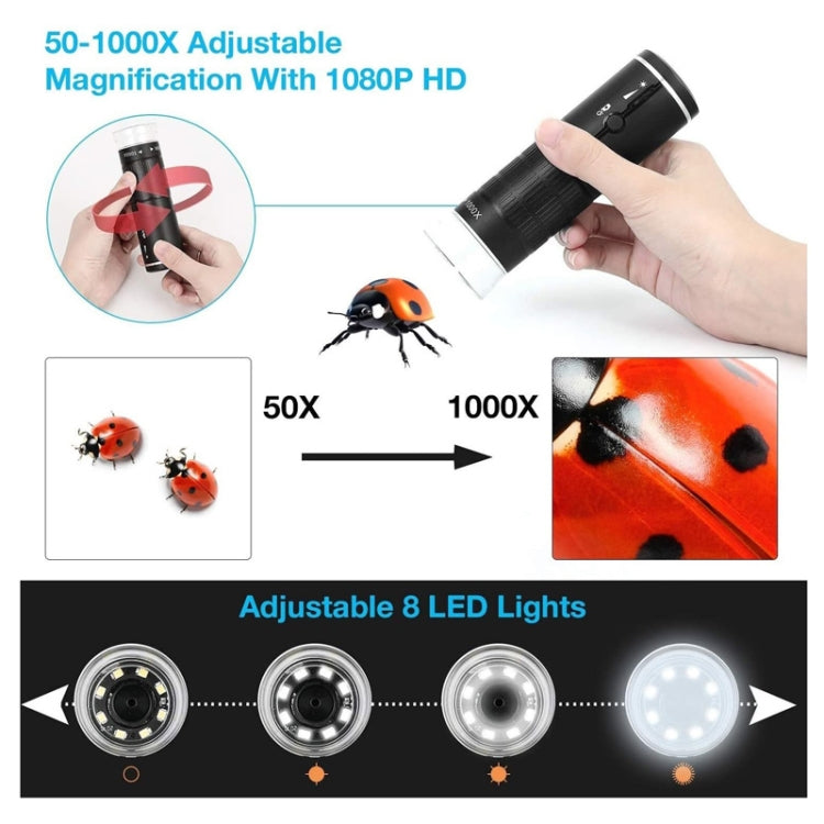 1000x HD WiFi Digital Electron Microscope(Snake Tube Type) - free shipping - PMC Jewellery - Order now!