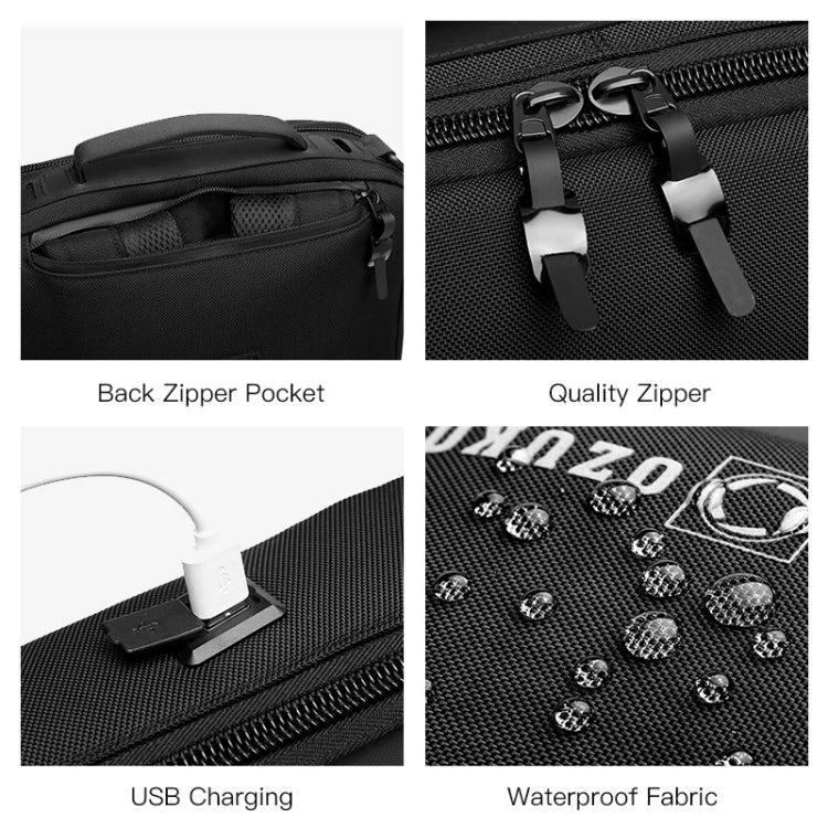 Ozuko Business Laptop USB Backpack Men Schoolbag(Dark Gray) - free shipping - PMC Jewellery - Order now!