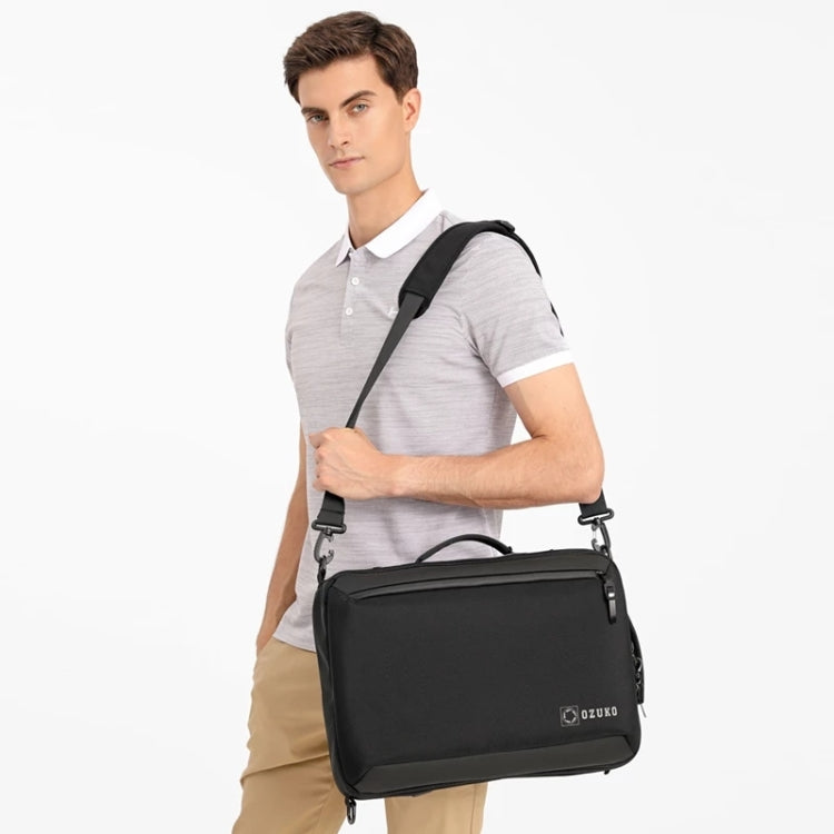 Ozuko Business Laptop USB Backpack Men Schoolbag(Dark Gray) - free shipping - PMC Jewellery - Order now!