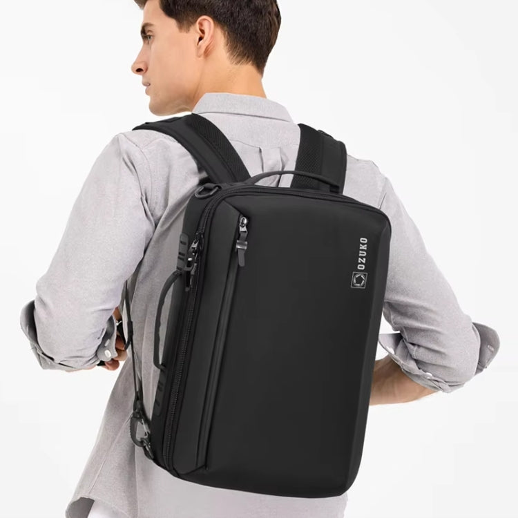 Ozuko Business Laptop USB Backpack Men Schoolbag(Dark Gray) - free shipping - PMC Jewellery - Order now!