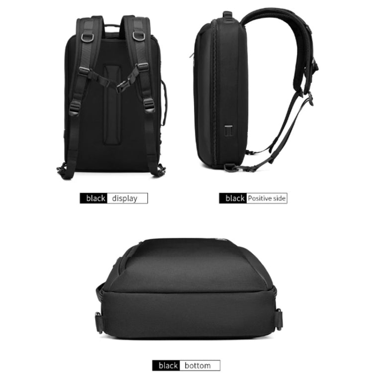 Ozuko Business Laptop USB Backpack Men Schoolbag(Black) - free shipping - PMC Jewellery - Order now!