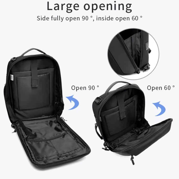 Ozuko Business Laptop USB Backpack Men Schoolbag(Dark Gray) - free shipping - PMC Jewellery - Order now!