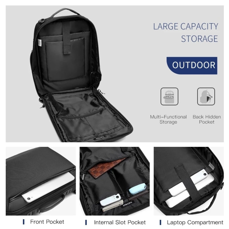 Ozuko Business Laptop USB Backpack Men Schoolbag(Dark Gray) - free shipping - PMC Jewellery - Order now!