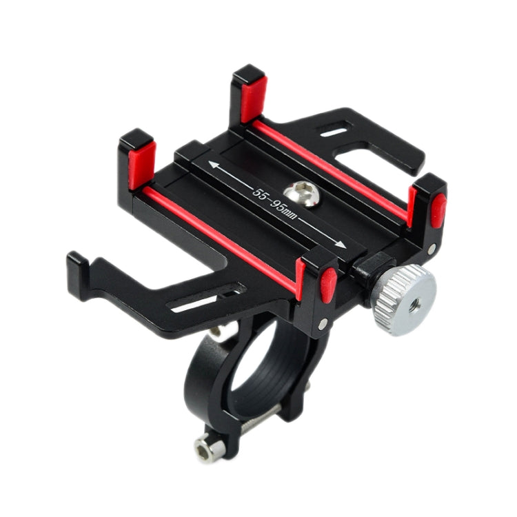 Aluminum Alloy Motorcycle Bicycle Navigation Mobile Phone Holder(Red) - Holder by PMC TechLife | Online Shopping South Africa | PMC TechLife | Buy Now Pay Later Mobicred