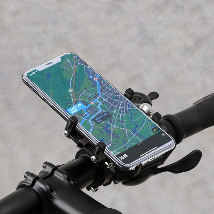 Aluminum Alloy Motorcycle Bicycle Navigation Mobile Phone Holder(Yellow) - Holder by PMC TechLife | Online Shopping South Africa | PMC TechLife | Buy Now Pay Later Mobicred