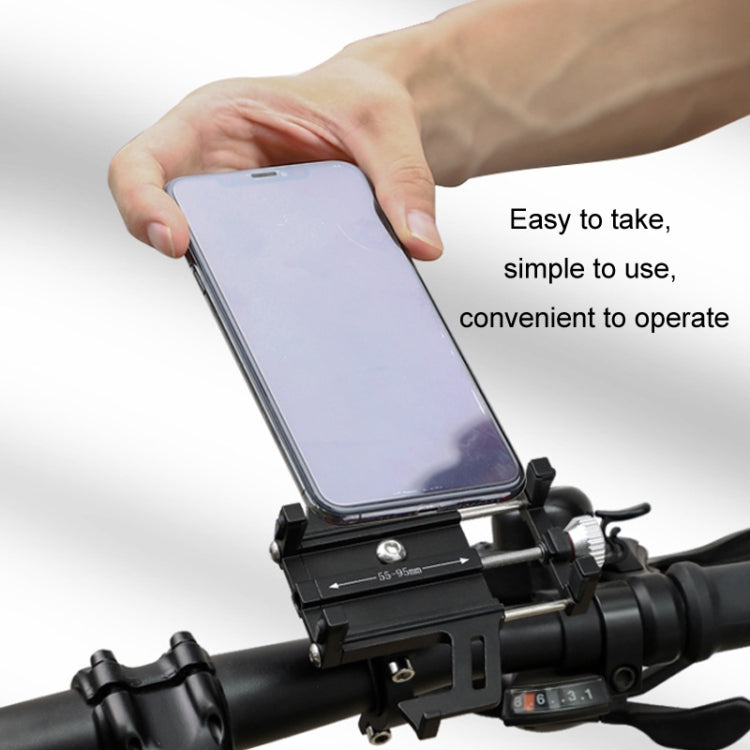 Aluminum Alloy Motorcycle Bicycle Navigation Mobile Phone Holder(Yellow) - Holder by PMC TechLife | Online Shopping South Africa | PMC TechLife | Buy Now Pay Later Mobicred
