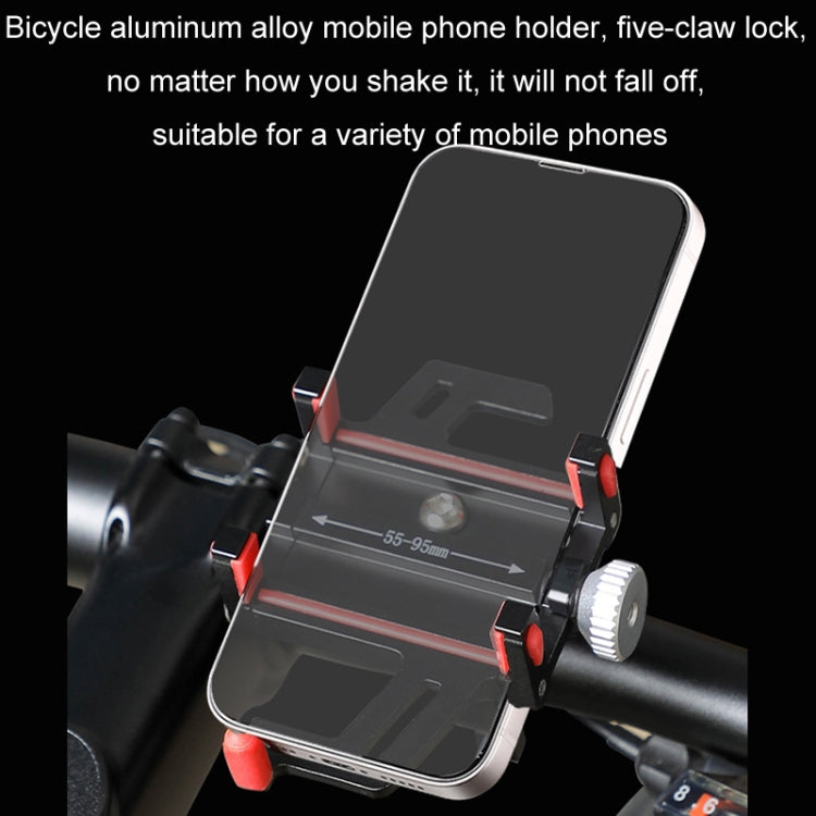 Aluminum Alloy Motorcycle Bicycle Navigation Mobile Phone Holder(Yellow) - Holder by PMC TechLife | Online Shopping South Africa | PMC TechLife | Buy Now Pay Later Mobicred
