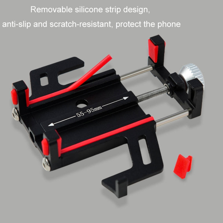 Aluminum Alloy Motorcycle Bicycle Navigation Mobile Phone Holder(Red) - Holder by PMC TechLife | Online Shopping South Africa | PMC TechLife | Buy Now Pay Later Mobicred