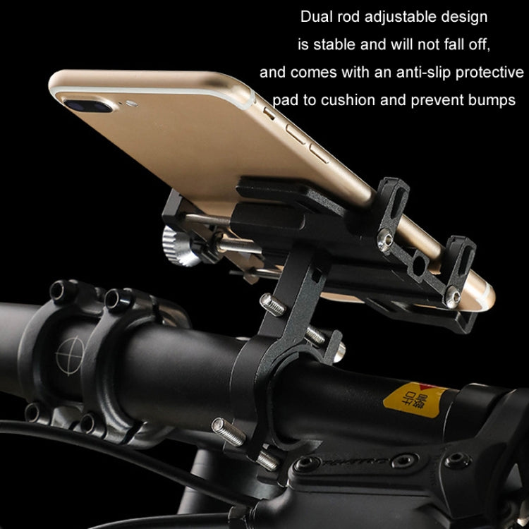 Aluminum Alloy Motorcycle Bicycle Navigation Mobile Phone Holder(Yellow) - Holder by PMC TechLife | Online Shopping South Africa | PMC TechLife | Buy Now Pay Later Mobicred
