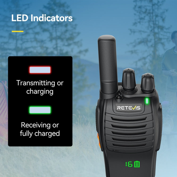 RETEVIS H777 1pair 16 Channels Compact Portable Handheld Walkie Talkie With Charging Base, Style: FRS - free shipping - PMC TechLife - Order now!