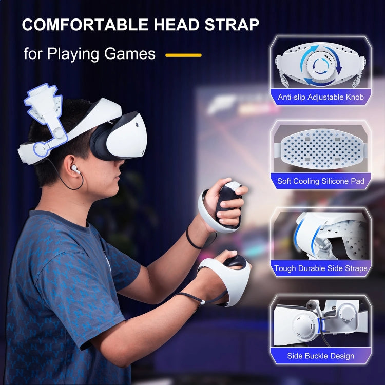 DEVASO For PlayStation VR 2 Elite Headband Non-Slip Comfortable Weight Reducing Headband(White) - free shipping - PMC Jewellery - Order now!