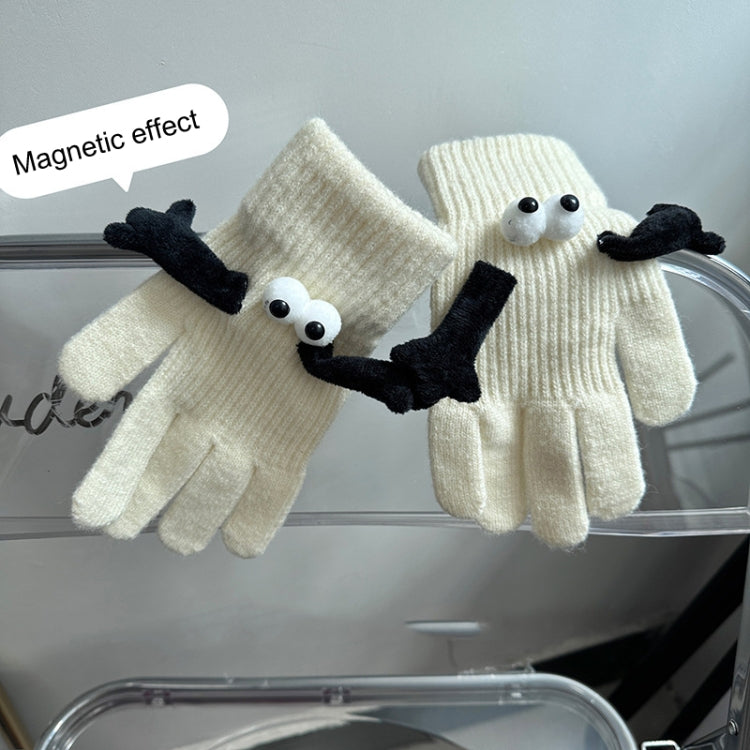 Fall Winter Couple Students Magnetic Warm Gloves Cute Dolls Outdoor Hand In Hand Mittens, Size: Average(White) - Full Finger Gloves by PMC TechLife | Online Shopping South Africa | PMC TechLife | Buy Now Pay Later Mobicred
