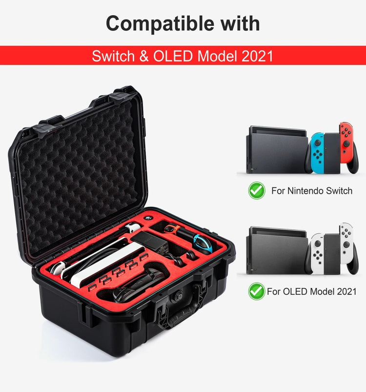 DEVASO For Switch / OLED IP67 Waterproof Storage Case Hardshell Bag, Color: Orange Blue - free shipping - PMC Jewellery - Order now!
