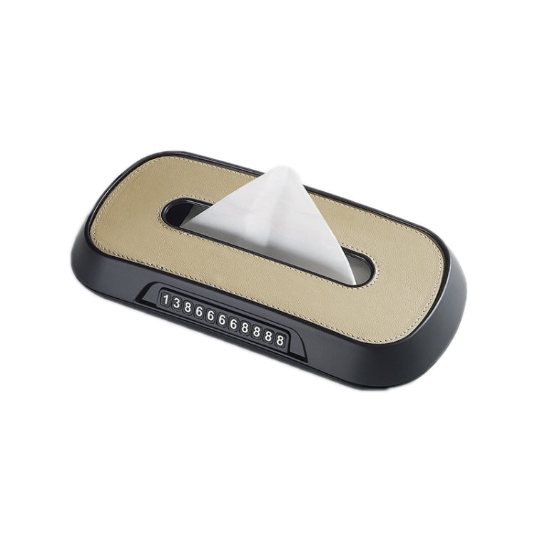 Car Sun Visor Hanging Sunroof Seat Back Tissue Box, Color: Leather Beige - Stowing Tidying by PMC Jewellery | Online Shopping South Africa | PMC Jewellery | Buy Now Pay Later Mobicred