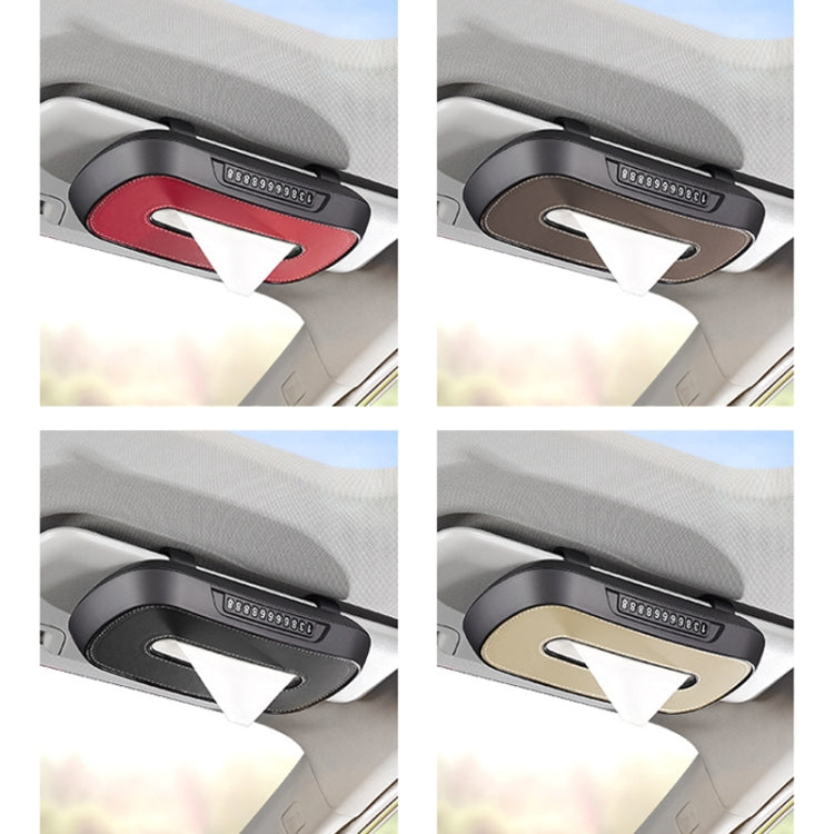 Car Sun Visor Hanging Sunroof Seat Back Tissue Box, Color: Leather Red - Stowing Tidying by PMC Jewellery | Online Shopping South Africa | PMC Jewellery | Buy Now Pay Later Mobicred