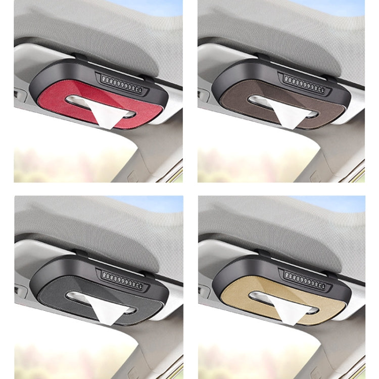 Car Sun Visor Hanging Sunroof Seat Back Tissue Box, Color: Suede Dark Gray - free shipping - PMC Jewellery - Order now!