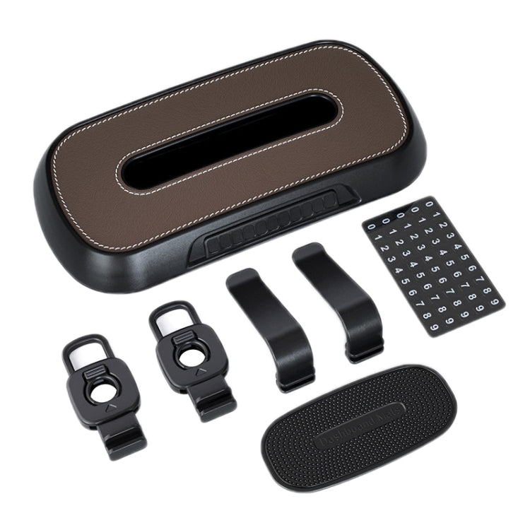 Car Sun Visor Hanging Sunroof Seat Back Tissue Box, Color: Leather Brown - Stowing Tidying by PMC Jewellery | Online Shopping South Africa | PMC Jewellery | Buy Now Pay Later Mobicred