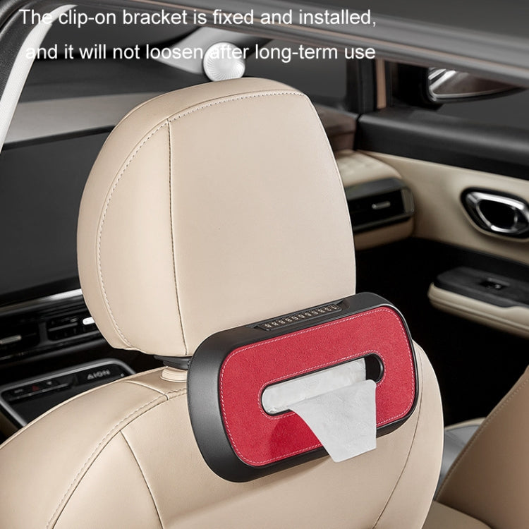 Car Sun Visor Hanging Sunroof Seat Back Tissue Box, Color: Suede Dark Gray - free shipping - PMC Jewellery - Order now!